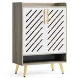 Tribesigns Shoe Cabinet with Doors, 6-Tier Wooden Shoe Rack Organizer with Adjustable Shelves, Freestanding Shoe Storage Cabinet for Entryway, Hallway, Closet, Living Room Tribesigns