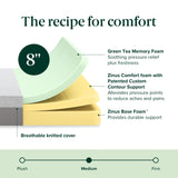 ZINUS 8 Inch Ultima Memory Foam Mattress [New Version], Full, Fiberglass Free, Medium Firm Feel, Breathable Airflow Memory Foam, Certified Safe Foams & Fabric, Mattress in A Box Zinus