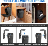 【2 guns capacity】 GUN Safe Biometric Pistol Safe Drop Down Handgun Safe Wall Mounted Double Gun Safe for Handgun with Fingerprint Passcode Key 3 Ways Quick Access Car Gun Safe for Desk,Nightstand EVESKY