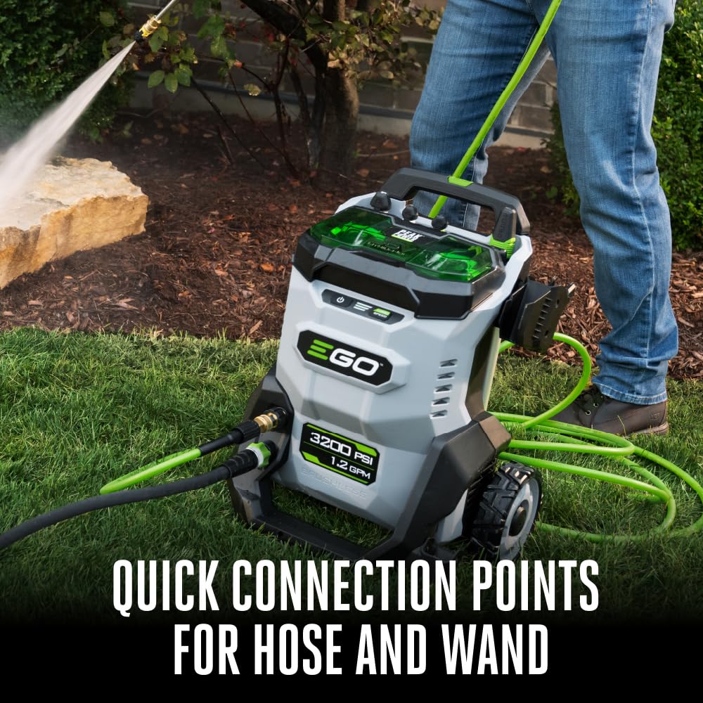 EGO Power+ HPW3204-2 3200 PSI 56-Volt Lithium-ion Cordless Pressure Washer with (2) 6.0Ah Batteries and 320W Charger Included EGO Power+