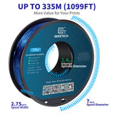 Geeetech TPU Filament 1.75mm, Shore 95A Flexible 3D Printer Filament with High Elasticity, 1KG (2.2lbs) Spool, Dimensional Accuracy ±0.03mm, Fits Most FDM Printers, Clear Blue Geeetech