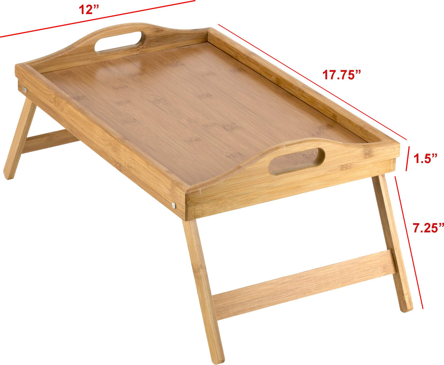 Home-It Large Bed Table Tray with Folding Legs - Breakfast Tray with Handles - Bamboo Bed Tray for Bed, Sofa, Eating and Laptops, Snacking and Working