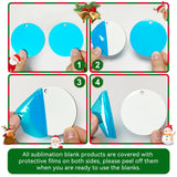 Morledoa Sublimation Ornament Blanks, 30Pcs Sublimation Blanks Bulk, Sublimation Blanks for Christmas Tree Décor, DIY Christmas Ornaments for Crafts (2.76 inches) Morledoa