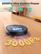 Airzeen Robot Vacuum Cleaner with 3000Pa Suction,Personalized Cleaning Settings,Auto Self-Charging Robotic Vacuum,Carpet Booster,App/Alexa/Remote Control, Ideal for Pet Hair/Hard Floor/Carpet,R7 Airzeen