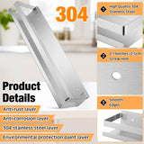 Lallisa 4 Pieces Stainless Steel Shelf Bathroom Shower Floating Shelves Wall Mounted Shower Caddy Basket Shelf Storage Organizer Shelves for Bathroom, Kitchen, Living Room, Silver, 15.75 Inch Lallisa