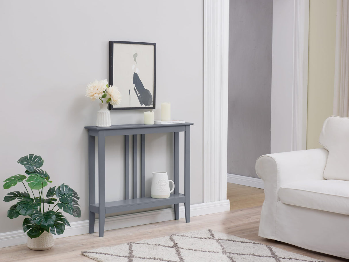 Kings Brand Furniture - Entryway Table - Narrow Console Table - Console Table with Storage - Hallway Decor - Wood Console Tables for Entryway - Narrow Console Sofa Side Table - Foyer - Grey Kings Brand Furniture