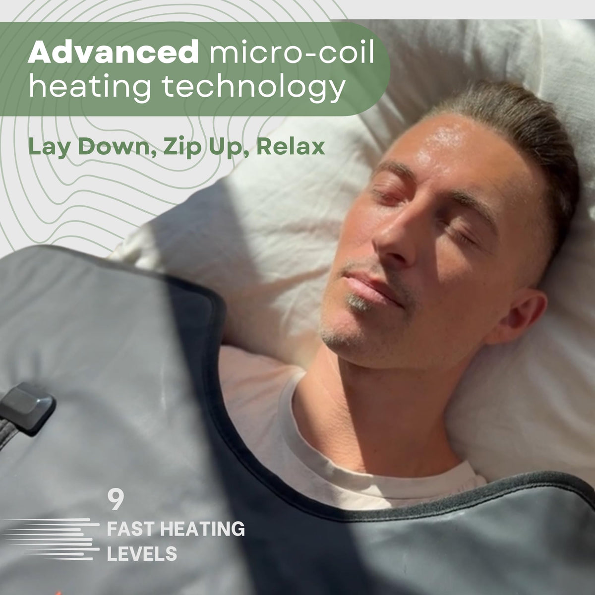 Mineral - Infrared Sauna Blanket | Detox, Wellbeing & Recovery | Highest Grade Materials + Jade & Tourmaline for Enhanced Therapy, Adjustable Temp 77-176°F, 6ft x 3ft (Mineral Edition) Deep Modality