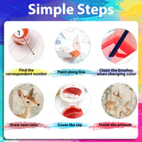 xcemhil 3 Pack Paint by Numbers Kit for Adults, Framed Paint by Number Animals, Fox and Bear Number Painting Kit for Beginners for Gift and Home Wall Decor 8x12 Inch xcemhil