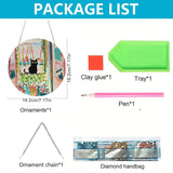 Black Cat Hanging Diamond Art Kits for Adults, Special Shaped Diamond Painting Pendant, DIY Acrylic Crystal Window Pendants Kits for Home Garden Wall, 5D Gem Art Ornament Kit Window Suncatcher GemZono