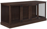 Crosley Furniture Winslow Medium Credenza Dog Crate Kennel for Pets, Dark Brown Crosley Furniture