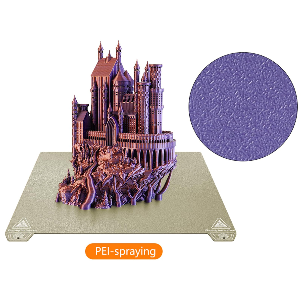 RETUXEP Double-Sided Textured PEI Sheet 235x235m,3D Printer Build Plate Spring Steel Print Bed (with Magnetic Base) for Creality K1/K1C/Ender 5 S1/Ender 3 S1 Pro/Ender 3 S1/Ender V3 KE/Ender3 V3 SE RETUXEP