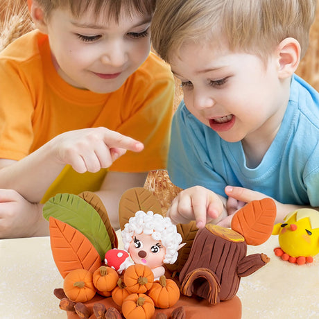 Cutedeer Air Dry Clay Kit, 36 Colors Modeling Clay for Kids, Soft Squishy Molding with Sculpting Tools and Tutorials, Arts Crafts Gift for Boys Girls Cutedeer