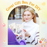 Dunzoom 30 Pcs Sublimation Keychain Blanks Gift Box 5.4" x 3.4" x 0.7" MDF Sublimation Blanks Holder Acrylic Keychain Packaging Box with Window Display Card for Rectangle Round Keychain Gift Wrapping Dunzoom