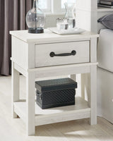 Signature Design by Ashley Dorrinson Farmhouse 1 Drawer Nightstand, Whitewash Signature Design by Ashley
