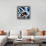 hill froeistung 5D Truck Diamond Art Painting Kits for Adults,Tsunamis Diamond Art for Beginners, DIY Full Drill Flag Diamond Art Painting(12X12 inch) hill froeistung