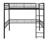 DHP Tommy Industrial Full Metal Loft Bed in Black DHP
