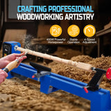 Wood Lathe, 14" x 40" Benchtop Wood Lathe Machine 0.5 HP Infinitely Variable Speed 1040-2980 RPM, Wood Turning Lathe Machine with Wrench & 2 Chisels for Woodworking, Woodturning GAOMON