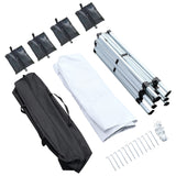 Easyzon 10'x20' Ez Pop Up Canopy Tent Commercial Instant Portable Folding Market Shelter Ez-up Canopies Outdoor White Gazebo with 4 SandBags, 6 Stake&Rope Easyzon