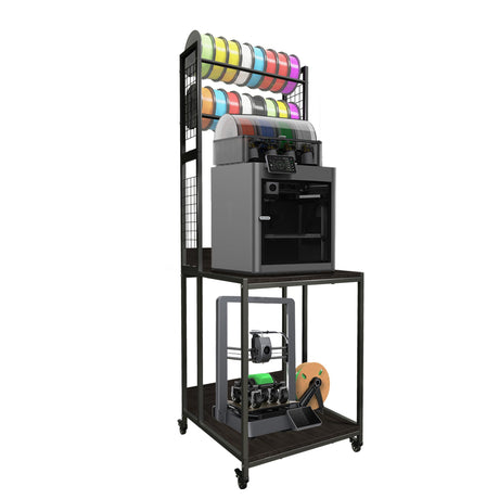 ARTINRACK 3D Printer Stand with Double Layer 3D Printer Filament Storage Rack, TR22 Heavy Duty Mobile Printer Table with Wheels for Studio Office Storage and Organization ARTINRACK