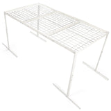 Kojem 3x6 Overhead Garage Storage Rack Adjustable Ceiling Garage Organization Shelf Ceiling Mounted Storage Racks White Kojem