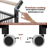 COVAODQ Snack Cart with Wheels 4-Tier Adjustable Fruit Rack Fruit Vegetable Basket Cart Metal Wire Storage Cart Rolling Pantry Utility Kitchen Cart COVAODQ