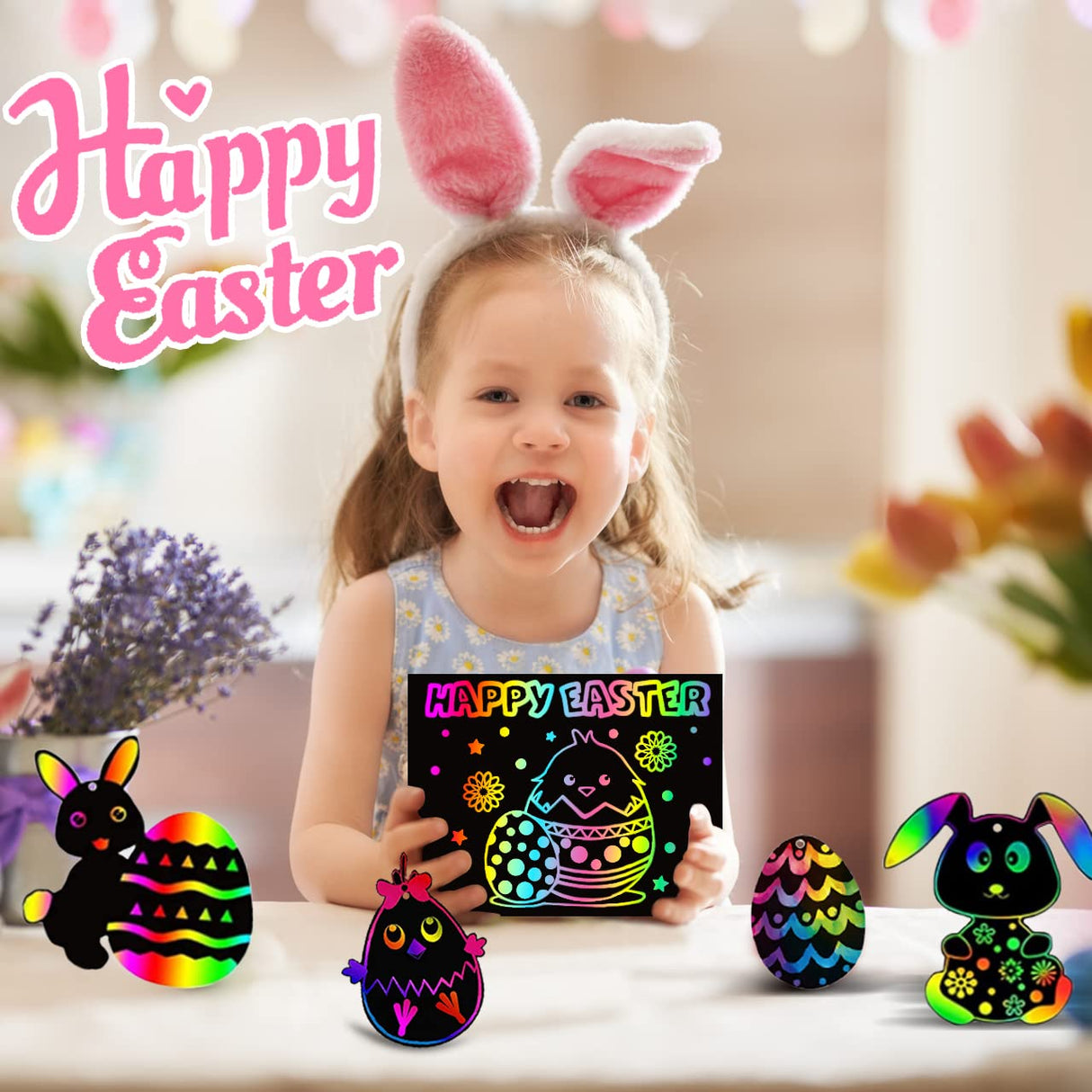 ZMLM Scratch Rainbow Art Paper Set - 50Pcs Magic Scratch Off Art Craft Supplies Kits for Kids Girls Boys Black Scratch Notes Sheet Doodle Pad for Fun DIY Toy Party Favors Christmas Birthday Gift ZMLM