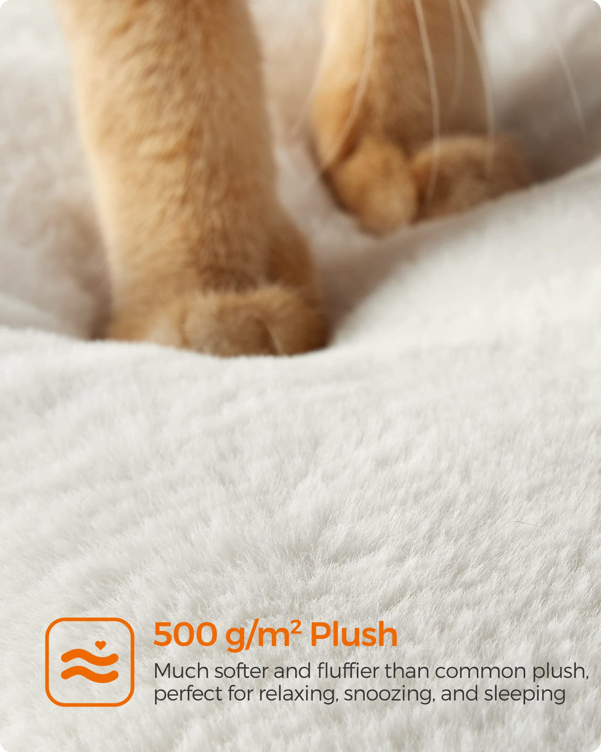 Feandrea 33.9-Inch Cat Tower, Medium Cat Tree with 3 Beds and Cave, Cat Condo Made of MDF with Wood Veneer, Sisal Post and Washable Faux Fur, Vintage, Rustic Brown and White UPCT70HW Feandrea