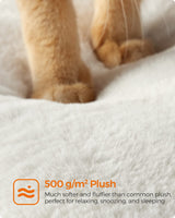 Feandrea 33.9-Inch Cat Tower, Medium Cat Tree with 3 Beds and Cave, Cat Condo Made of MDF with Wood Veneer, Sisal Post and Washable Faux Fur, Vintage, Rustic Brown and White UPCT70HW Feandrea