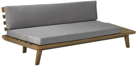 Christopher Knight Home Eulah Indoor Minimalist Acacia Wood Right-Sided Sofa with Grey Cushions, Grey Finish / Grey Christopher Knight Home