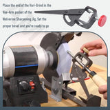 Vari-Grind Attachment, Woodturning Tool for Wolverine Grinding Jig Replace 2480, Enhanced Clamping Mechanism Holds Tools Firnly and Prevents Rolling. Works with Tools Up to 3/4"in Diameter AMTHKNO