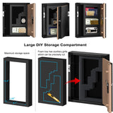 ANZAKY Hidden Safe with Lock, Wooden Picture Frame Diversion Safe, Large Hidden Money Safe with Customizable Foam, Hidden Compartment, Secret Decor Concealment Furniture, 11 x 14 inchs, Black ANZAKY