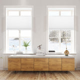 SUNFREE Top Down Bottom Up Cellular Blinds,Cellular Shades Blackout, Honeycomb Window Shade for Windows, 33" W x 64" H, White(Blackout) SUNFREE