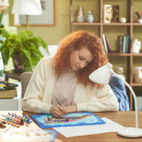 ARTEZA Paint by Number for Adults, 12x16 Inches, 21 Pieces, Turtle Paint by Numbers Kit, Comes with 1 Canvas Panel, 12 Acrylic Paint Pots, 5 Paintbrushes, Art Supplies for Home & Office Wall Decor ARTEZA