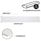 Brosisincorp Wood Panels for Wall Shiplap Planks Real Wood Boards Paneling, DIY Easy to Install Peel and Stick, Rustic Farmhouse Accent Wall - Wash White (5" Wide - 10 Pieces, 12.4 Sq. Ft) Brosisincorp