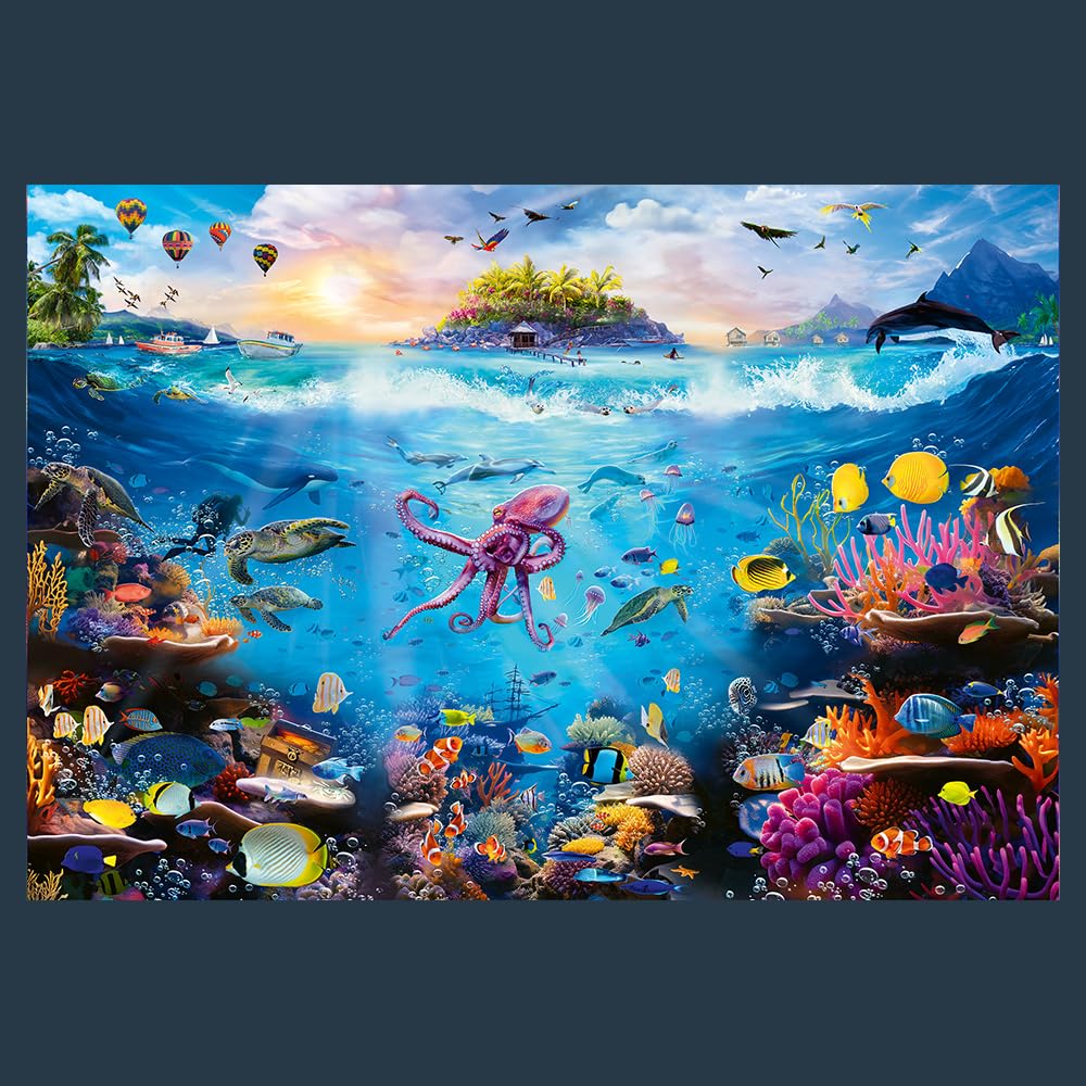 Trefl Dive into Underwater Paradise 13500 Jigsaw Puzzle Prime 78"x54" Large Jigsaw, Thick Cardboard, Colorful Ocean Bottom, Creative Fun for Adults and Children from 12 Years Old Trefl