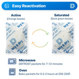 Dry & Dry 20 Gram [14 Packets] Orange Indicating Silica Gel Packets Desiccants - Food Safe Silica Packs, Silica Gel, Silica Packets, Desiccant Packs for Food Storage Dry & Dry