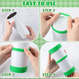 Yoande 24 Pcs Silicone Bands for Sublimation Cups Silicone Bands 2 Size Elastic Heat Resistant Thick Ring Rubber Bands Holder Tumbler Printing Band for Wrapping Cup Prevent Ghosting DIY Craft (Green) Yoande