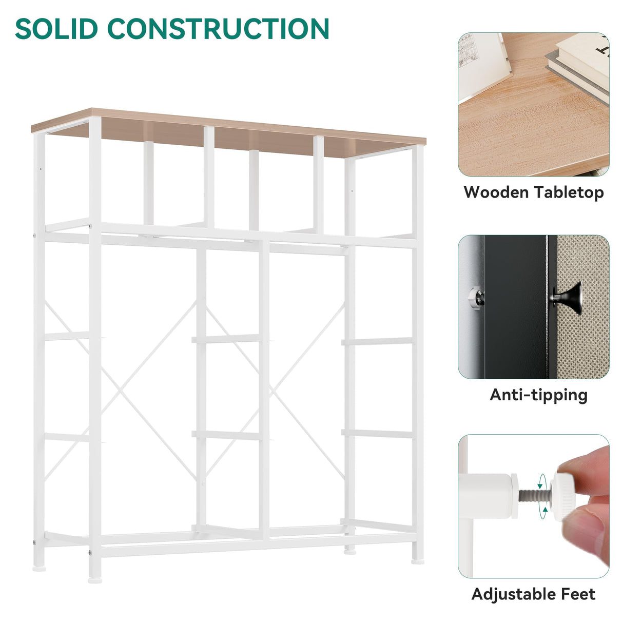 YITAHOME Dresser with 9 Drawers - Fabric Storage Tower, Tall Chest Organizer Unit for Living Room, Entryway with Sturdy Steel Frame, Wooden Top, Cream YITAHOME