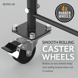 STEELAID Tire Storage Rack - Rolling Rack for Garage - Indoor/Outdoor Shelves 60 inch Organizer STEELAID