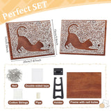 INFUNLY Cat String Art Kit Handmade DIY Craft Kit for Adults Creative Handmade Kit for Pet Lovers Wooden Frame Board with Pre Punching DIY Home Art Project for Beginners Cat Wall Art for Bedroom Decor INFUNLY