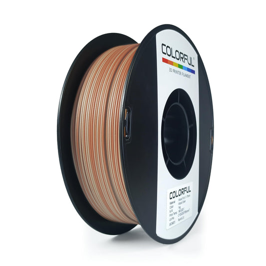 COLORFUL Wood Grain PLA 3D Printer Filament 1.75mm, Dual Color Filament with 20% Wood Fiber, 3D Printing PLA Filament Wood Grain Filament, 1kg Spool (2.2 lbs),Dimensional Accuracy +/- 0.05 mm