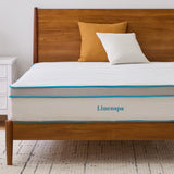 Linenspa 12 Inch Memory Foam and Spring Hybrid Mattress - Medium Plush Feel - Bed in a Box - Pressure Relief and Adaptive Support - Breathable - Cooling - Primary Bedroom - King Size Linenspa