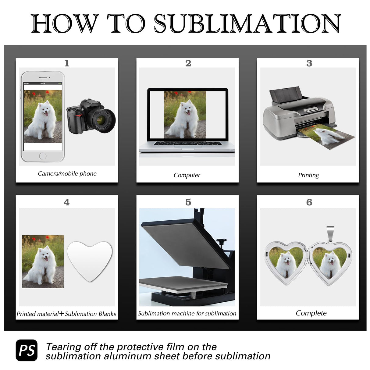 Aurelema 16 Pcs Forever in My Heart Locket Necklace Set Sublimation Pendant Trays Set That Hold Pictures Silver Locket Necklace 4 Bezel Tray 4 Chain 8 Sublimation Discs for Women Mom Gift Aurelema