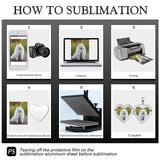 Aurelema 16 Pcs Forever in My Heart Locket Necklace Set Sublimation Pendant Trays Set That Hold Pictures Silver Locket Necklace 4 Bezel Tray 4 Chain 8 Sublimation Discs for Women Mom Gift Aurelema