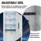 53" Wall Gun Safe, Wall Safe Between Stud, Hidden Wall Gun Safe for Rifles with Adjustable Shelves,Assembled Rifle Gun Safe for Storage Firearm Money Valuables White CuisinSmart