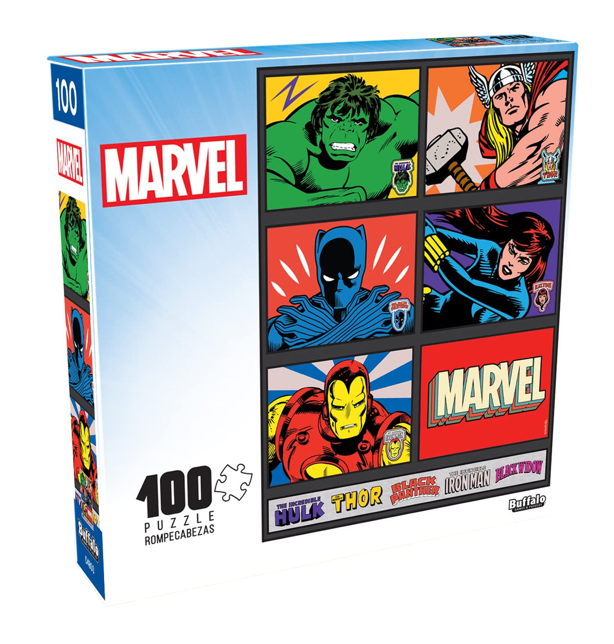 Buffalo Games - Marvel -– Avengers - 100 Piece Jigsaw Puzzle for Families -Challenging Puzzle Perfect for Game Nights - Finished Size is 15.00 x 11.00 Buffalo Games