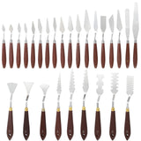 Palette Knife Set, 27Pcs Palette Knives Stainless Steel Art Paint Knife Professional Paint Spatula Painting Knife with Wood Handle for Oil Painting Acrylic Color Mixing and Texturing DIVINA VITAE