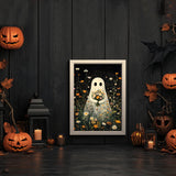 Halloween Paint by Numbers Kit for Adults, Ghost Paint by Number for Adults on Canvas, Acrylic Ghost Halloween Paint by Number for Adult Beginners for Gift Home Decor 16x20 Inch hkejoi