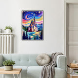 HEIBAGO Diamond Painting Kits for Adults, Rainbow Castle Diamond Art Kits for Beginners, DIY Full Drill Paint with Diamond, 5D Diamond Painting Dots Art Kits for Gift Home Wall Decor 12x16 Inch HEIBAGO