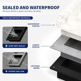 BWE Black Shower Niche Insert Tile Ready 16" X 32" Rectangle for Shower Wall Prefabricated Waterproof Double Shelves Recessed Niche for Shower Bathroom Storage BWE